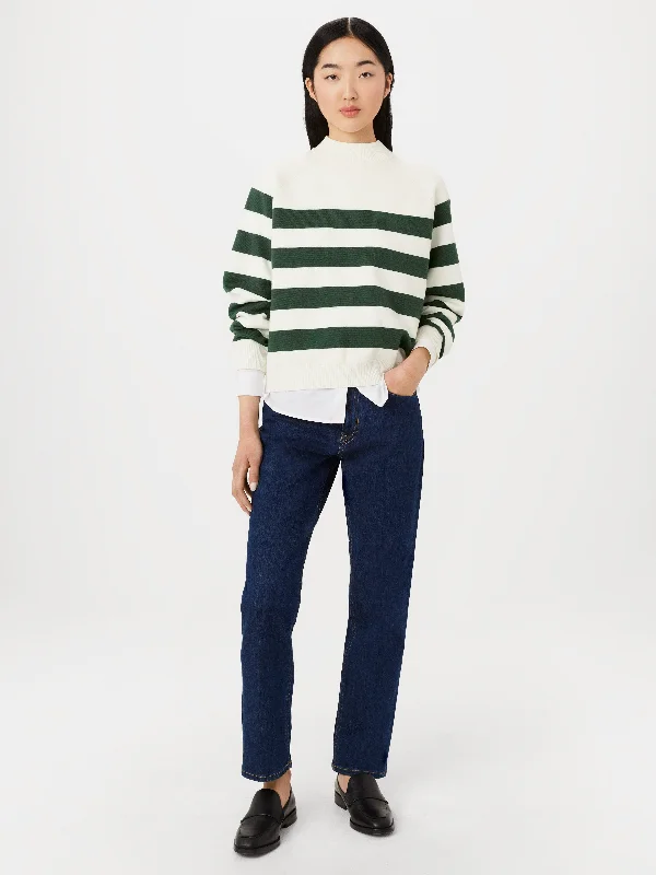 The Compact Mock Neck Sweater in Dark Green